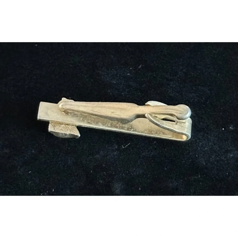Horse Head Vintage Gold Tone‎ Tie Bar Clip Hunter Jumper Equestrian
